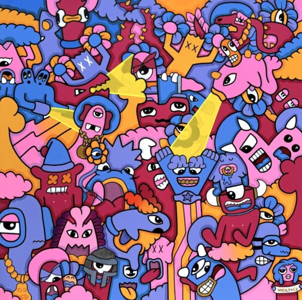 "FREE THE FLOW" 100x100 cm