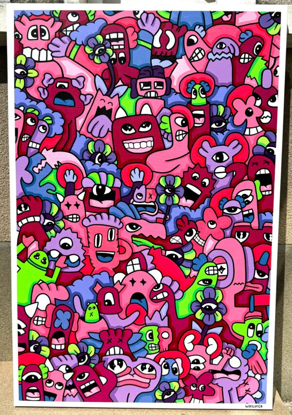 "CROWDED MIND" 80x120 cm